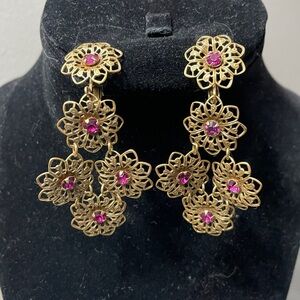 Clip on vintage earrings possibly antique.